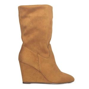 Athena Alexander Tan Nice Slouch Wedge Boot 8.5